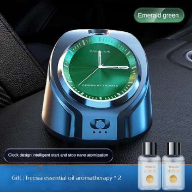 Smart Car Waterless Rechargeable Clock Essential Oil Nebulizer Diffuser 10 ML hijau