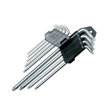 Krisbow Set Kunci L Torx Wrench T10-t50 9 Pcs