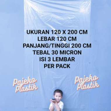 Pajeko plastik Kantong Plastik Pembungkus PE NON RECYCLE Boneka Jumbo Sofa Kasur Lipat 120 x 200 TEBAL +-30 MICRON (3 Pcs)