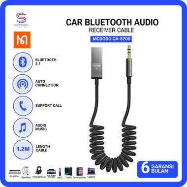 Mcdodo Car Wireless Audio Receiver Bluetooth Car Bluetooth Receiver Diskon