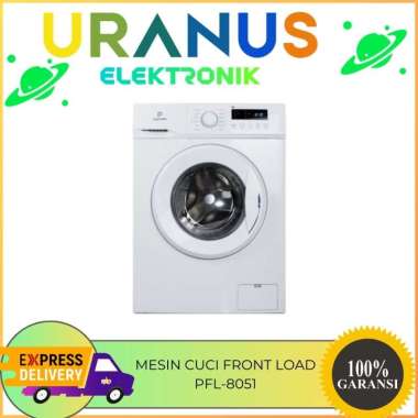 Polytron PFL8051 Mesin Cuci Front Loading 8 KG Inverter PFL 8051