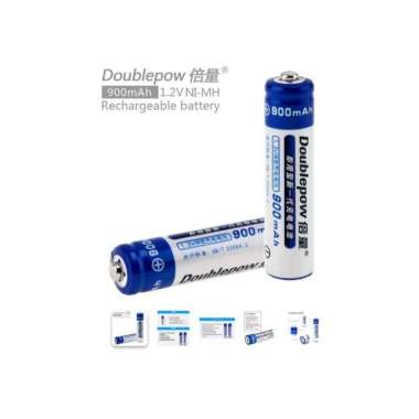Baterai AAA DoublePow Rechargeable Recharge 900Mah doublepow.AAA