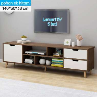 RM Tv Meja Tv minimalis Modern Murah Lemari Tv Hitam140cm