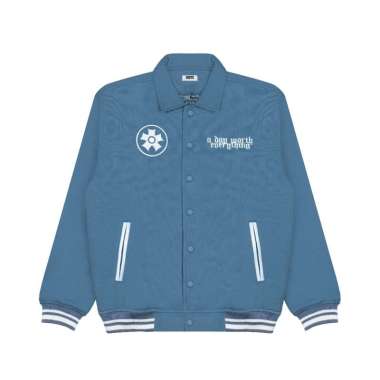 M231 Jaket Varsity Kerah Kemeja 0189 Biru L