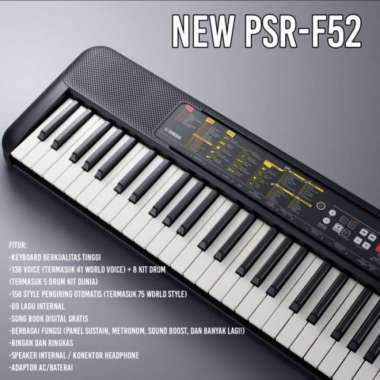 Keyboard YAMAHA PSR F52 / PSR-F52 / PSR F 52 KEYBOARD PEMULA NEW