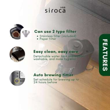 New Siroca Cafe Bako Pro (Fully Automatic Coffee Maker) - Light Grey Terlaris Bako+Packing
