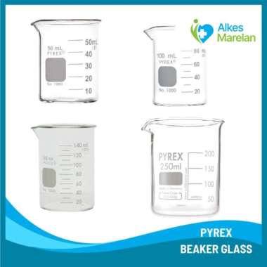 PYREX - Beaker Glass Pyrex / Beaker Low Form / Gelas Kimia Pyrex 500 ml
