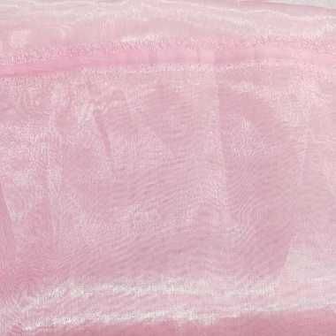 Kain Organza Gelas-Gelas Kaca Pink Soft