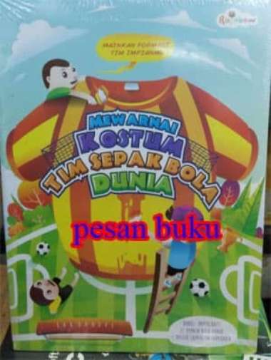 Buku Mewarnai Kostum Tim Sepak Bola Dunia Multivariasi Multicolor