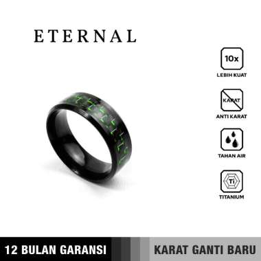 Emrys Premium Ring ETERNAL Real Titanium Anti Karat Cincin Titanium Pria Wanita 8 Green