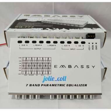 Parametric Equalizer Embassy Eq-777 7Band Preamp High Bonus Adaptor