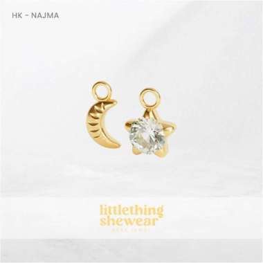 Semarang Littlethingshewear Anting Emas Loop Hoop Najma putih