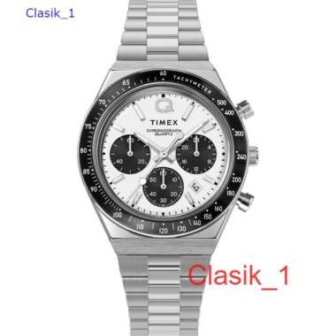 Original 100%!! TIMEX TW2W53300 Jam Tangan Pria Q Chronograph Panda Garansi Resmi