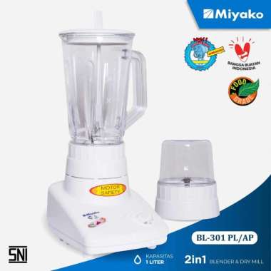 MIYAKO Blender 2 IN 1 BL 301 PL - Blender Miyako Plastik BL 301 PL. BL 301 PL (W)