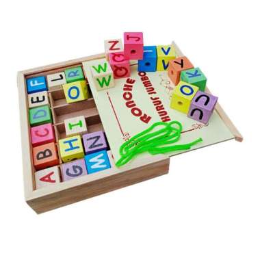 Ronce Huruf Jumbo + Merangkai Alfabet Dengan Tali dan Penutup