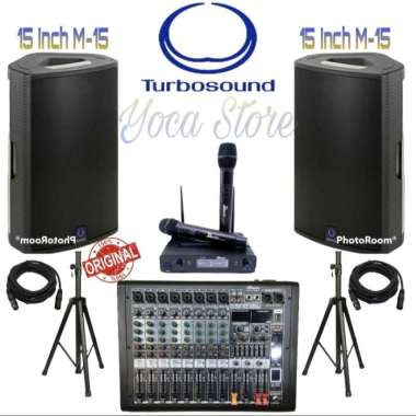 Sound Karaoke TURBOSOUND 15 Inch M-15 Mixer 6 Channel 2 Mic Wireless - MIXER 6 CHANNEL MIXER 8 CHANN