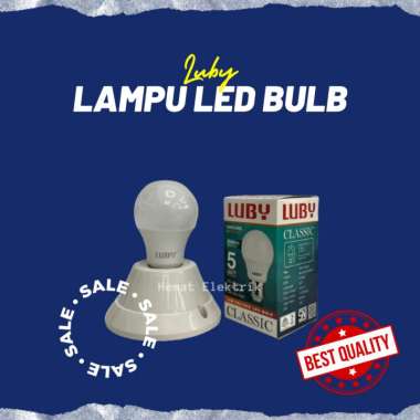 Bohlam Lampu LED Bulb Luby Classic 5 Watt Cahaya Kuning Lampu Kamar Rumah Warna Kuning Terang Tahan 