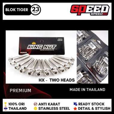 Baut Blok Kalter Honda Tiger Tirev Tiger Revo Baut Probolt Thailand Stainless King Nut HX Silver