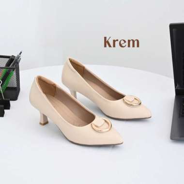 TRUMARCO Sepatu Kerja / Sepatu Heels Wanita THP 601 41 Krem