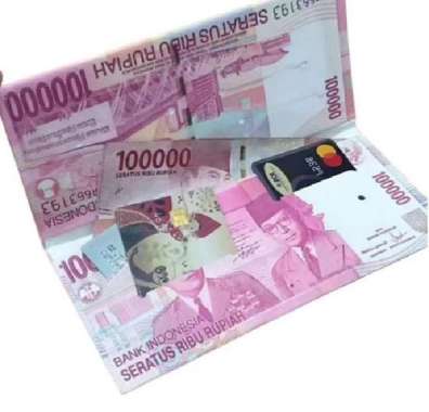 Dompet 100.000 Rupiah Dompet Rupiah Panjang Kulit Sintetis