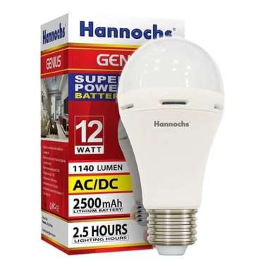 Lampu LED Emergency Hannochs 12 Watt MENYALA SAAT MATI LISTRIK GARANSI