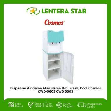 Dispenser Galon Atas 3 kran hot, fresh and cool Cosmos CWD 5603