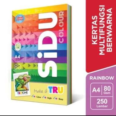 Kertas HVS Warna Sidu 80 gr A4 Rainbow