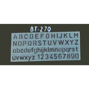 Penggaris Sablon Huruf Angka Mal Butterfly / Pengaris Angka Sablon BT-270