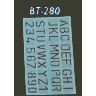 Penggaris Sablon Huruf Angka Mal Butterfly / Pengaris Angka Sablon BT-280