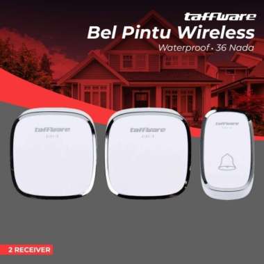 Taffware Bel Pintu Rumah Wireless Doorbells Waterproof 36 Nada