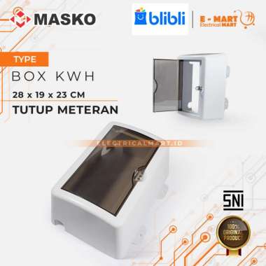 Masko Box KWH Token Putih PREMIUM Tebal / Tutup Meteran Listrik