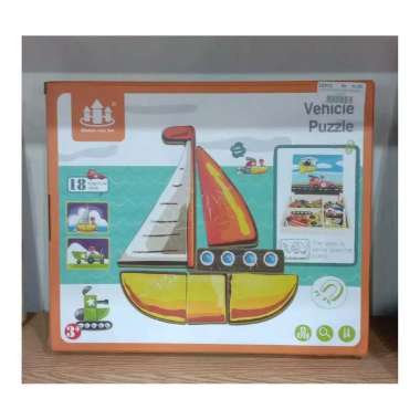 Puzzle Kayu Magnetic Wisdom Cool Fort - Wooden Puzzle Vehicle Puzzle