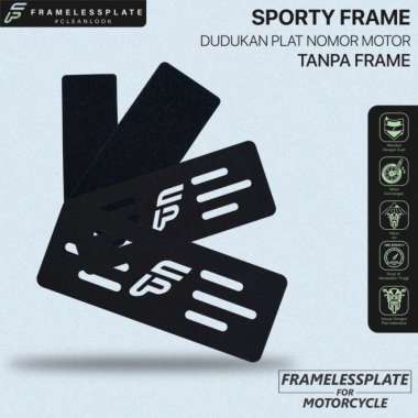 frameless plate motor / dudukan plat nopol motor