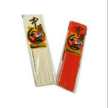 Zhong Hwa Sumpit Makan Gading Melamin Sumpit Mie hitam 1 set isi 10 pasang Merah