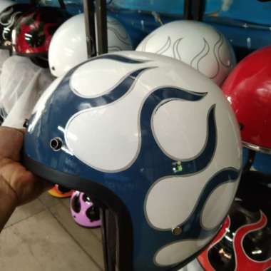 Helm Bogo motif Api custom