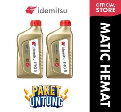 PAKET OLI IDEMITSU IRG5 10W-40 MB (1L) 2 BOTOL