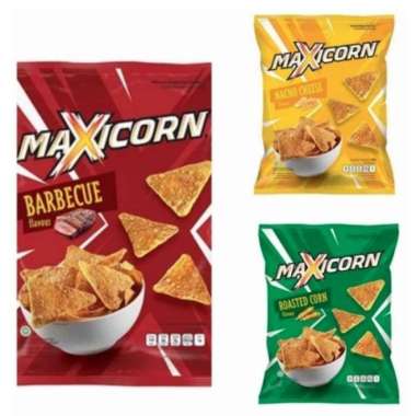 MAXICORN Tortilla Chips Snack 150gr ROASTED CORN BARBEQUE CHEESE SG BBQ