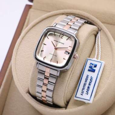 (SEVEN MINUTE ) M707 Jam tangan wanita original seven minute cewek rantai tanggal analog COMBIROSE-R