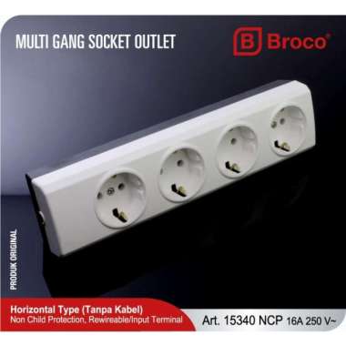 Terminal Listrik-Stop Kontak Broco Lubang 4