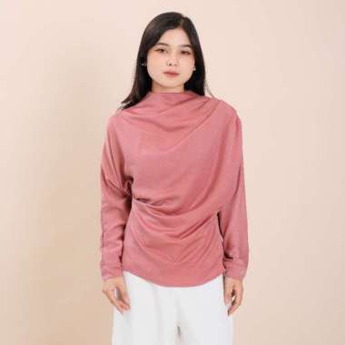 Atasan Polos Lengan Panjang Kain Monalisa Laura Green No: 1 = S-M-L