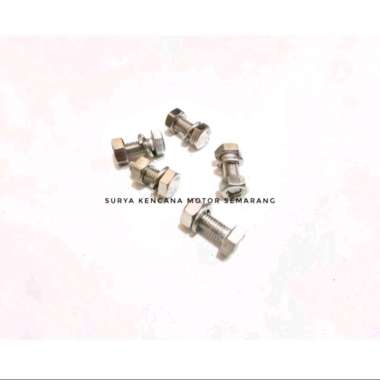 Baut mur ring velg pelek pelk Vespa Super Sprint Bajaj Bagol PX Excel Spartan Stainless Steel Stenle