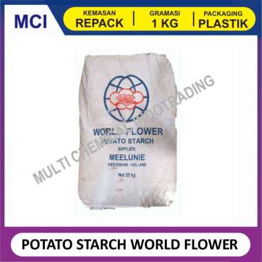 POTATO STARCH WORLD FLOWER MEELUNIE DENMARK / TEPUNG PATI KENTANG - 1 KG