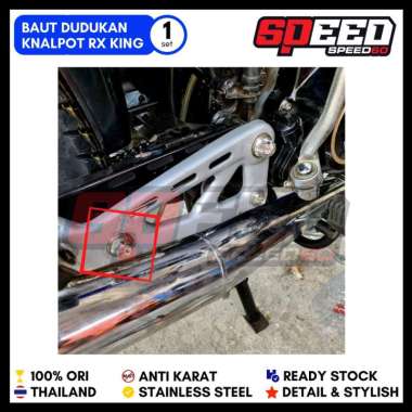 Baut Dudukan Knalpot RX King Baut Probolt Stainless King Nut Thailand Baut Aja Silver