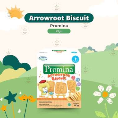 Promina Biskuit Arrowroot - Promina Arrowroot Biscuit Biskuit Bayi 1+ Keju
