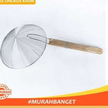 Saringan Gorengan | Saringan Minyak | Saringan Stainless Gagang Kayu