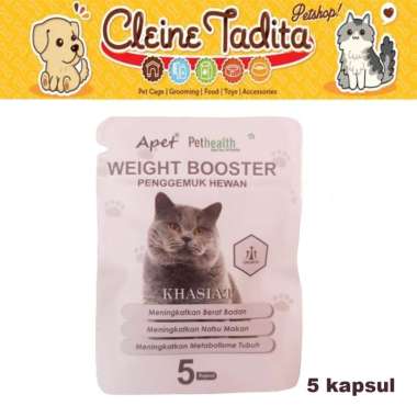 Cleine Tadita Petshop - vitamin penggemuk kucing APET WEIGHT BOOSTER vitamin gemuk vitamin kucing 5 
