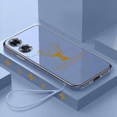 Casing OPPO A60 Plating Silikon Camera Protector BIRU