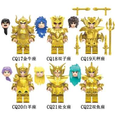 mini figure anime saint seiya Goldsaint Gemini Libra Taurus Aries Virgo Libra