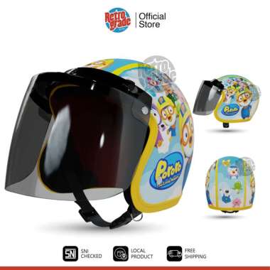 JoyKidz Helm Anak Perempuan Bogo Motif Berbagai Karakter Lucu untuk Usia 2 3 4 5 6 7 Tahun Upin Ipin