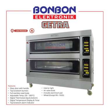 GETRA Gas Baking Oven RFL 26GD - 2 Deck 6 Loyang Oven Roti Kue Bakery